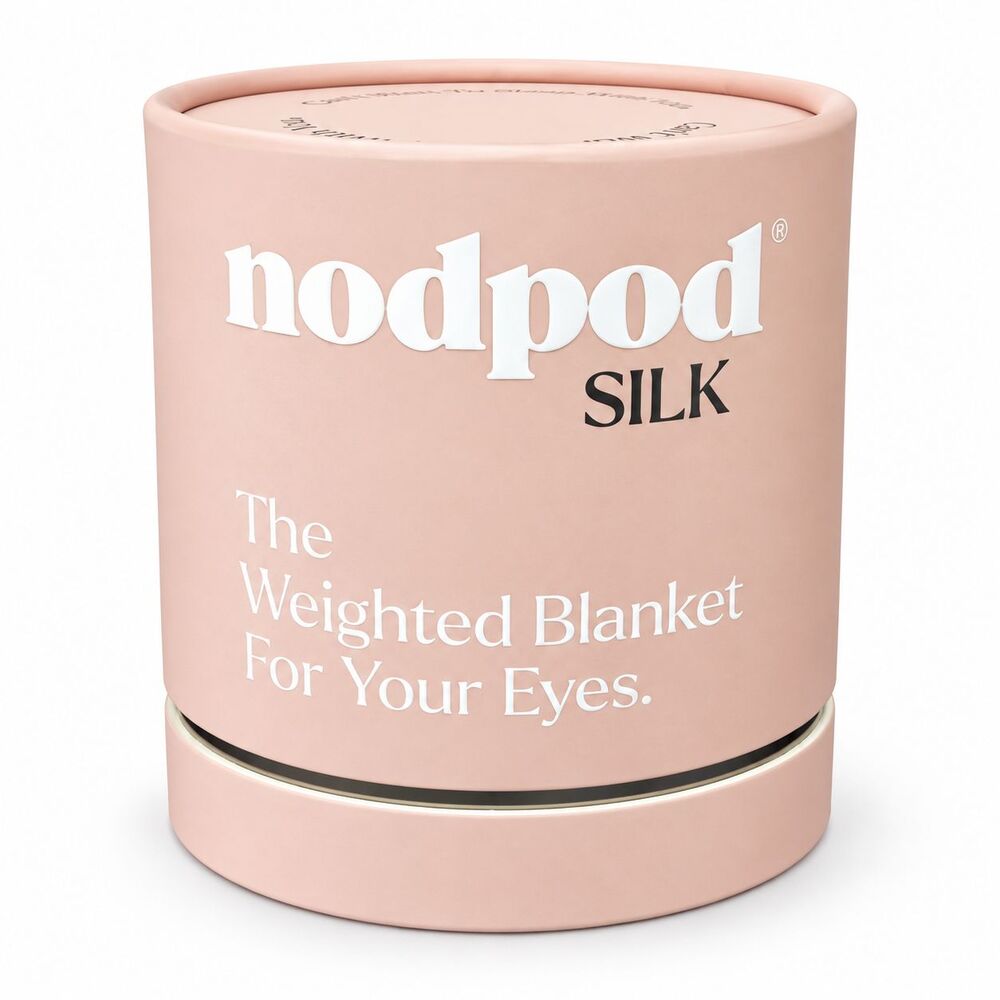 Nodpod SILK Weighted Sleep Mask Pink Petal 22 Momme Mulberry Silk Open Box NEW